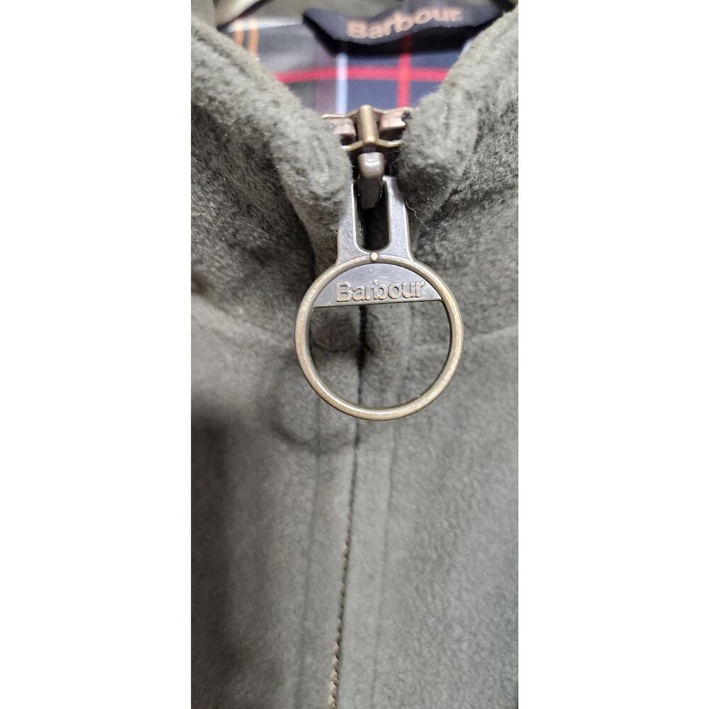 Barbour Sporting Dunmoor Olive Men’s XL Heavyweight Waterproof Fleece Jacket - Picture 8 of 11